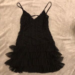 H&M LBD party dress w/ open back and sequin straps